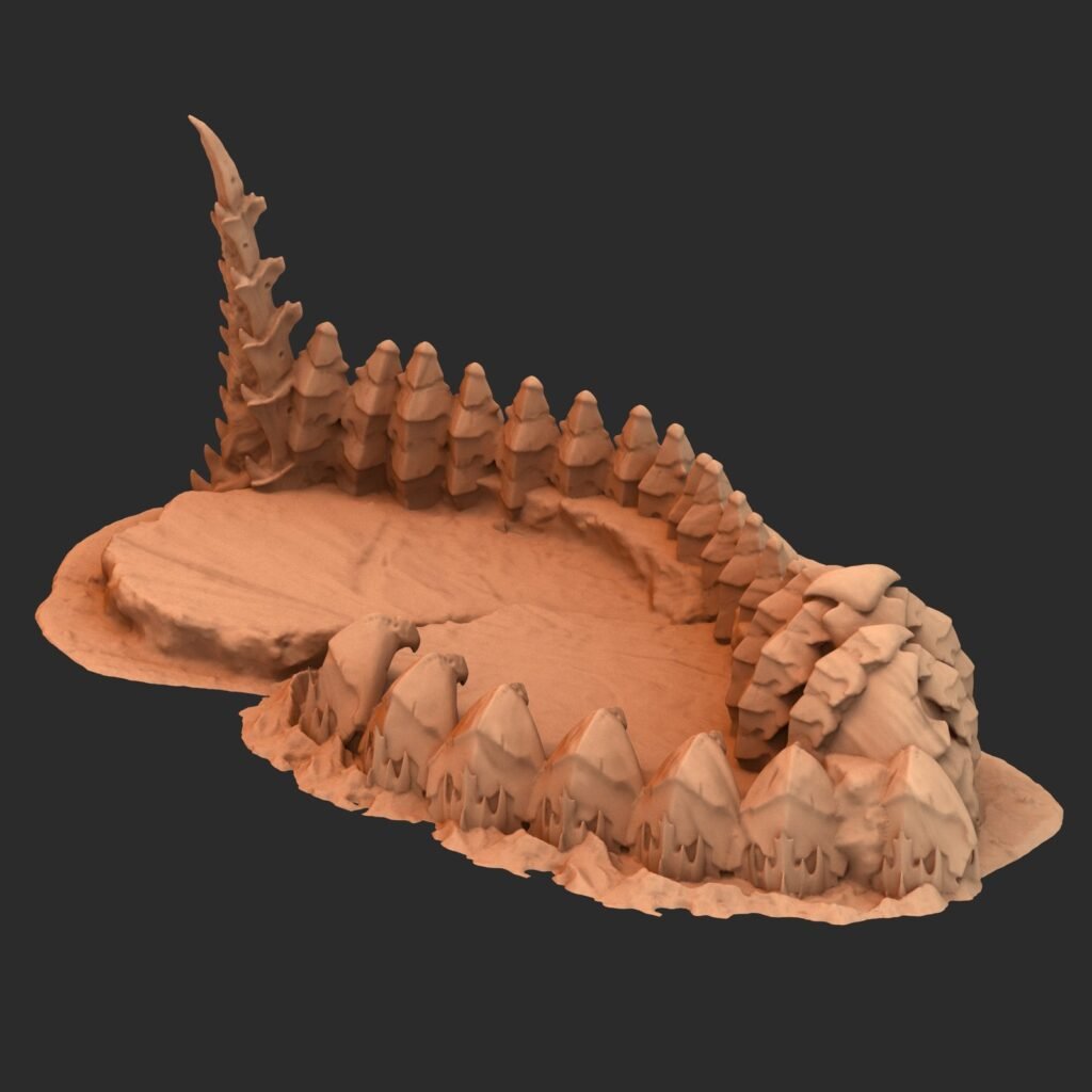 hive tematikájú kő platform fallal körbevéve, 3d nyomtatott tereptárgy